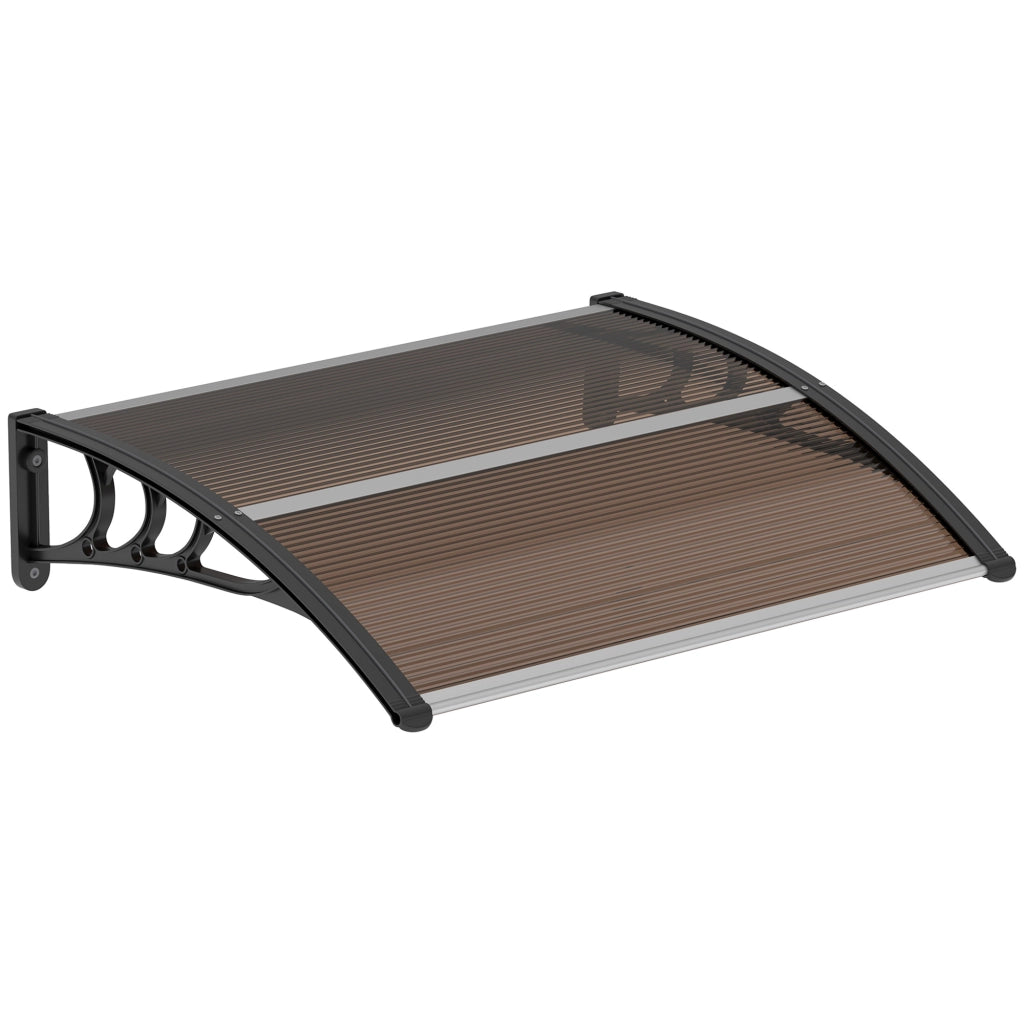 Tettuccio da esterno per porta d'ingresso ¨C zephmum ¨C 120x75 cm in policarbonato