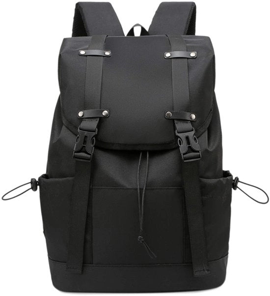 Borsa da Spalla per Studenti Casual per Viaggi Università Ufficio Giorno Libero per Campeggio in Nero