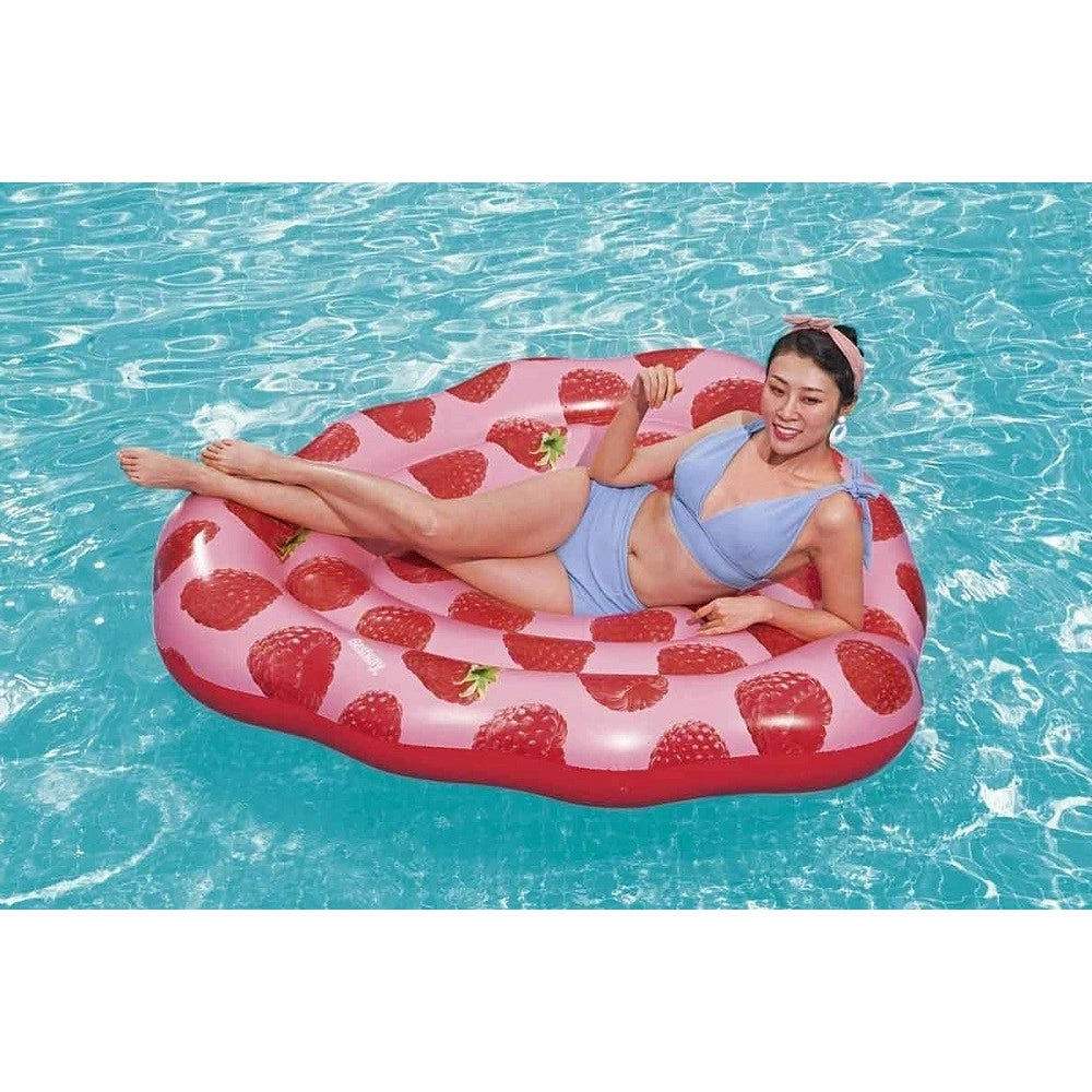 Trade Shop - Materassino Gonfiabile Profumato Lampone 165x151cm Moda Mare Acqua Piscina 43396 -