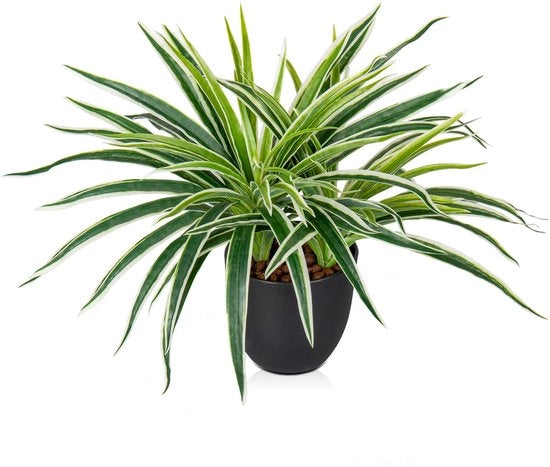 Pianta Artificiale in Vaso, 33 cm Pianta di Lilie Artificiale di Chlorophytum Finta Pianta di Ragno, Decorazione di Pianta Artificiale da Appendere per Soggiorno Terrazza Camera Bagno Stanza da Cucina Decorazione di Tavolo