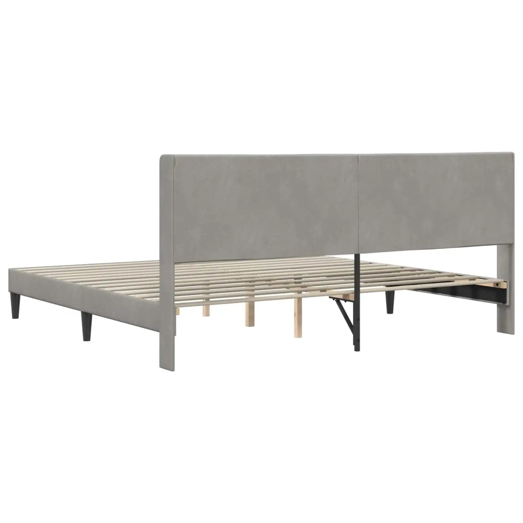 Struttura del letto Grigio Chiaro 200 x 200 cm Velluto 42027527