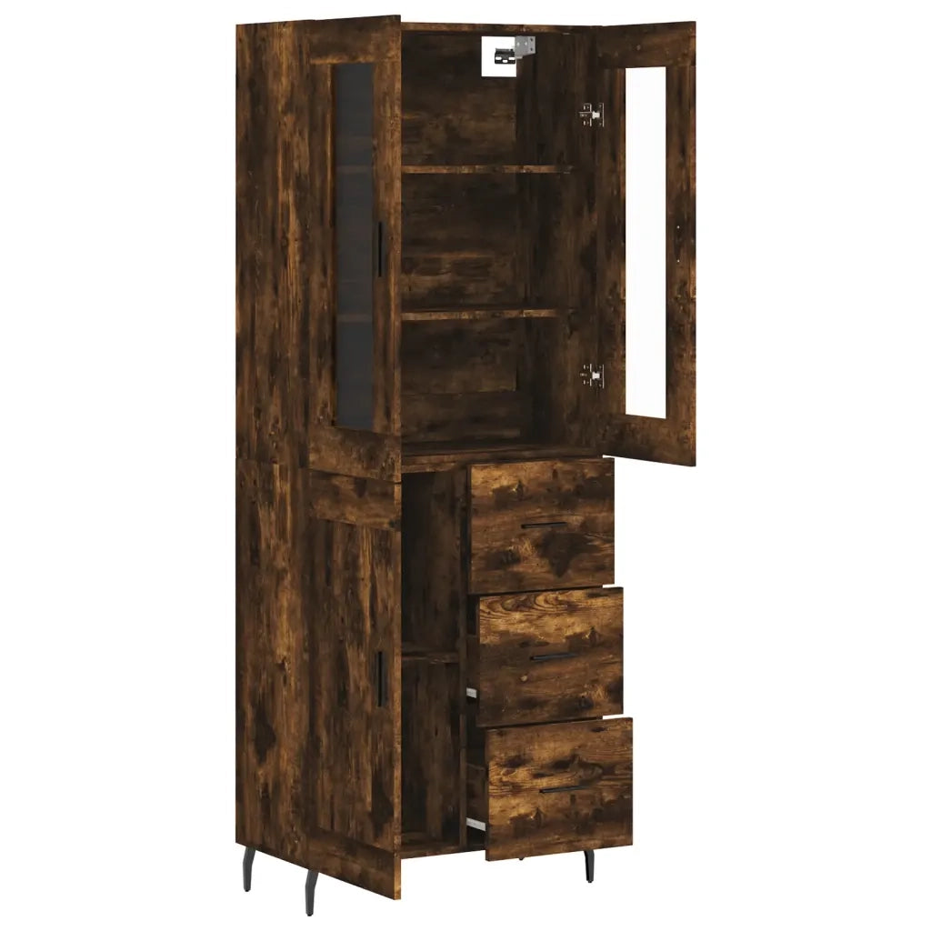 Credenza Rovere Fumo  69,5x34x180 cm in Legno Multistrato 3198678