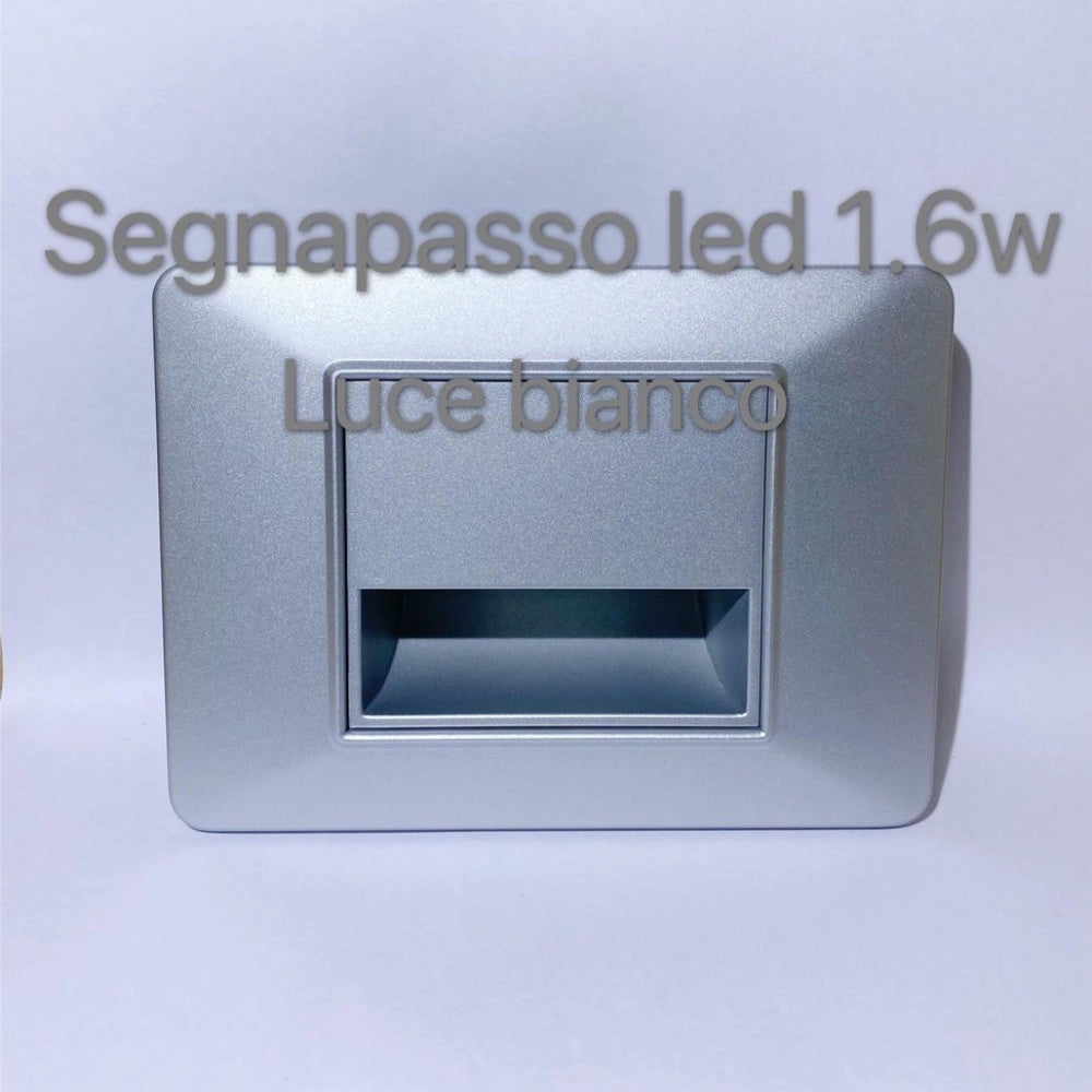 Trade Shop - Segnapasso Led Da Incasso Grigio 1.6w Luce Bianca -