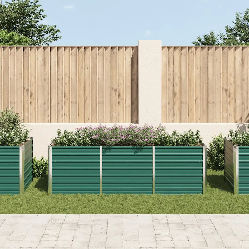 Letto Rialzato Giardino in Acciaio Zincato 240x80x77 cm Verdecod mxl 73141