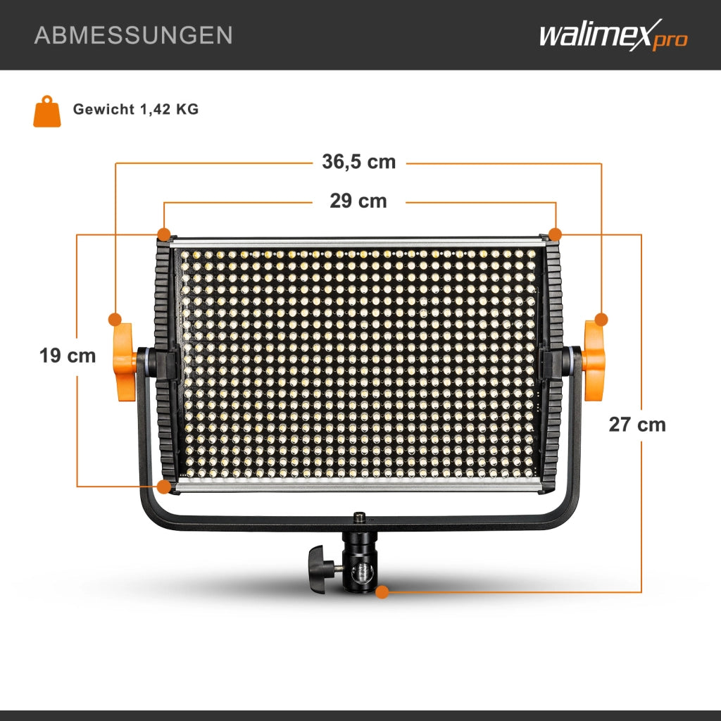 Niova 900 Plus Daylight Faretto per fotografia, luce a pannello LED 54 W per foto e video dimmerabile, con telecomando, per studio fotografico