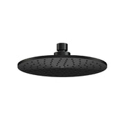 Soffione doccia minimale piatto in ottone nero opaco