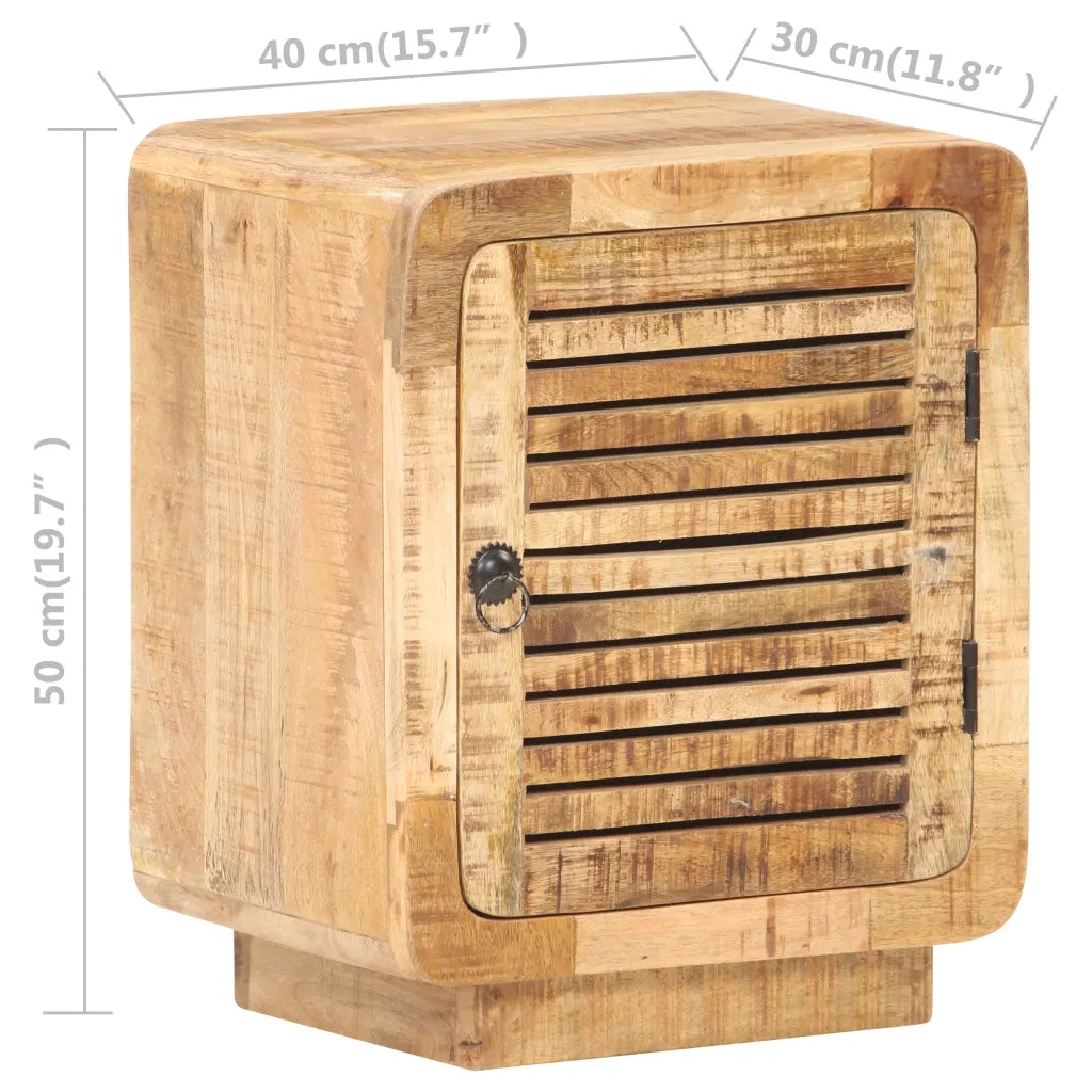 Comodino 40x30x50 cm in Legno Massello di Mango Grezzo cod mxl 30598