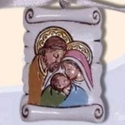 Trade Shop - Bomboniera Appendino Con Pergamena Sacra Famiglia X Battesimo Nascita Comunione -