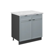 Vicco Mobiletto base per cucina Blu-grigio chiaro 80 cm , PL Marmo