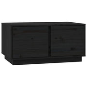 Tavolino da salotto | Tavolino da caff¨¨ | Tavolino da Soggiorno Nero 80x50x40 cm Legno Massello di Pino
