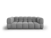 Cosmopolitan Design - Divano "Sky" 3 posti in velluto grigio chiaro 