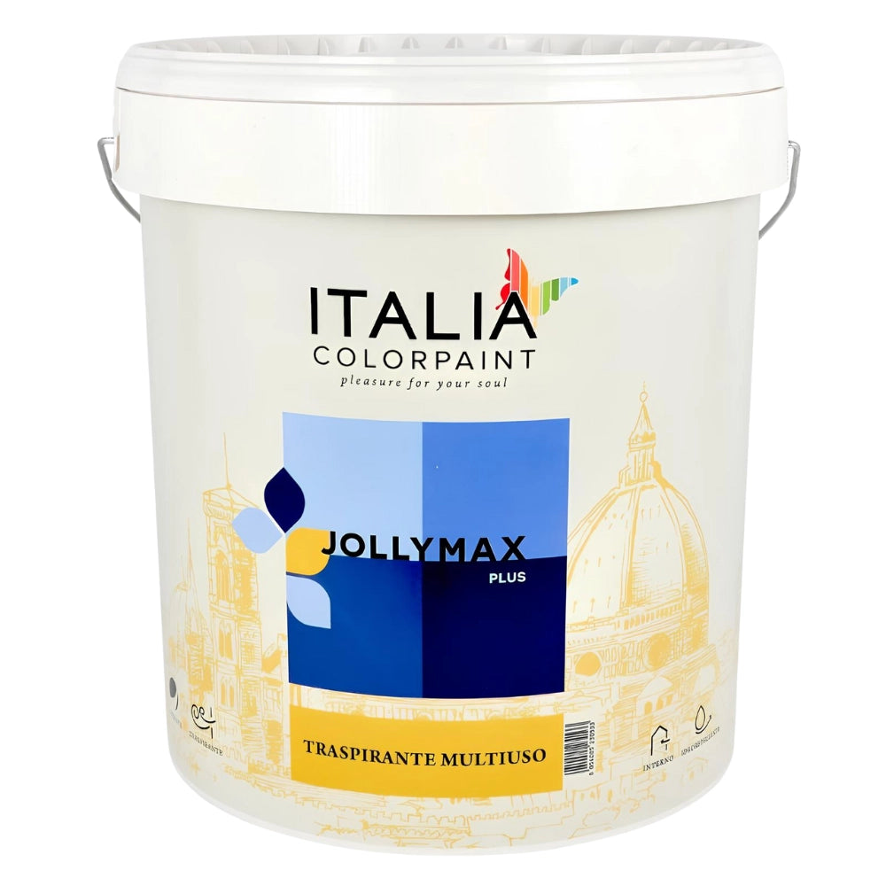 Idropittura murale traspirante multiuso bianca jollymax plus vari formati *** formato 13 lt, confezione 1