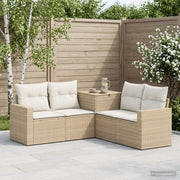 Set di divani 5 pz Beige e Bianco Crema 3447864
