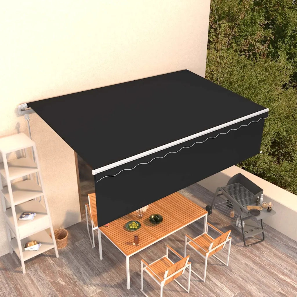 Tenda Sole Retrattile Automatica Parasole 5x3 m Antracite 3069349