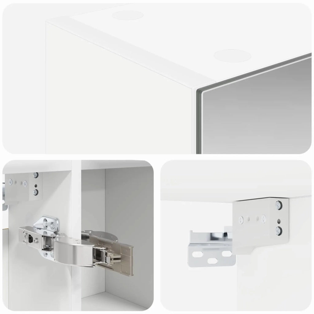 Mobiletto per specchio da bagno Bianco 70 x 14,5 x 70 cm