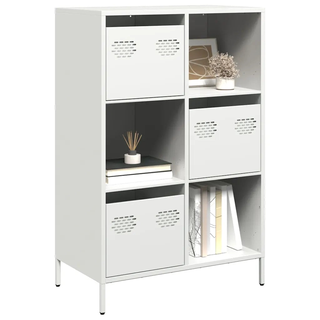 vidaXL Credenza Bianca 68x39x103,5 cm in Acciaio