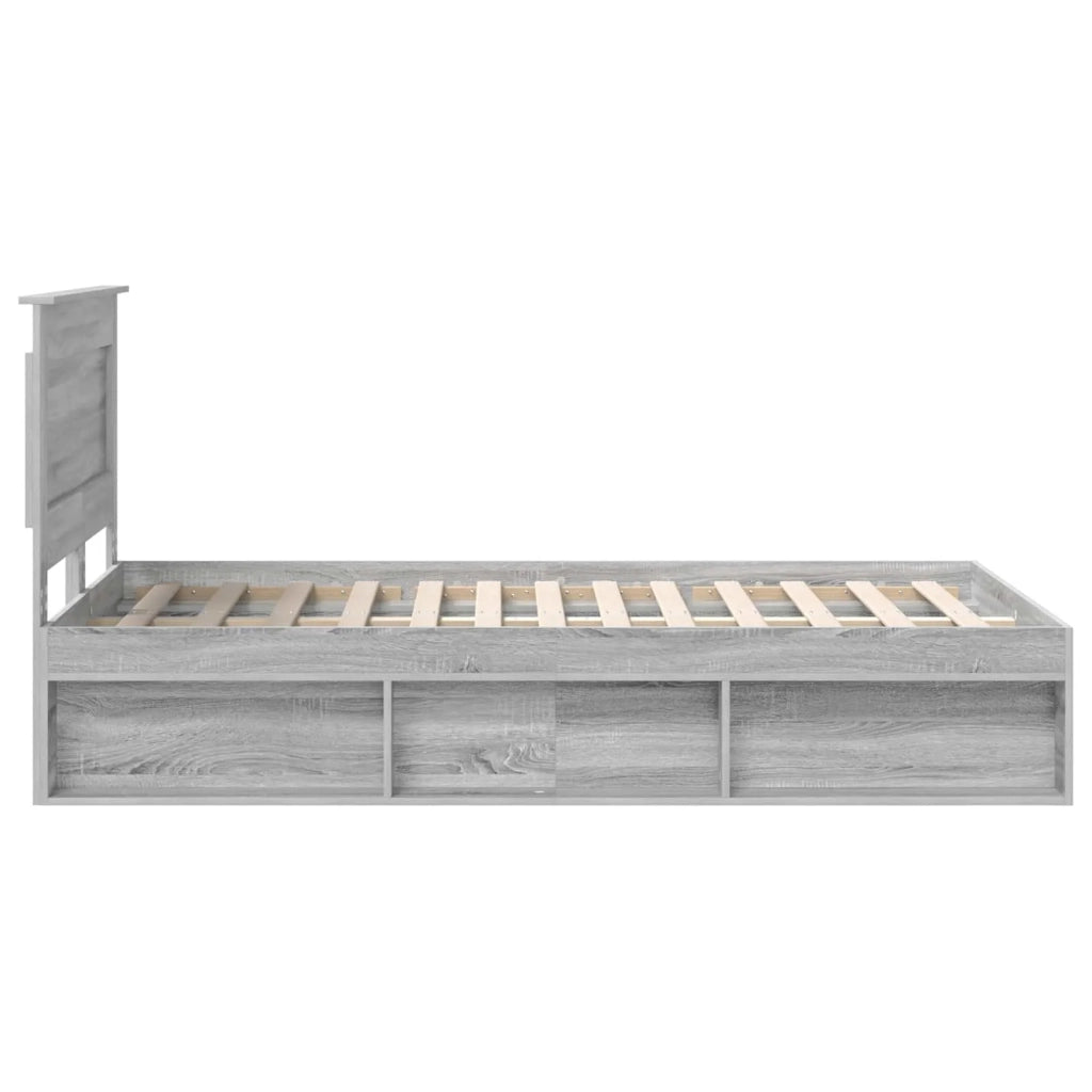 Struttura del letto Grigio Sonoma 120 x 200 cm Pino massello 3410117