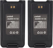 Batteria di Ricambio Bidirezionale Radiocompatibile per UV 9R Plus 7,4V 8000mAh - UV-9R Li-ion - Set da 2 - Durata di Vita Aumentata