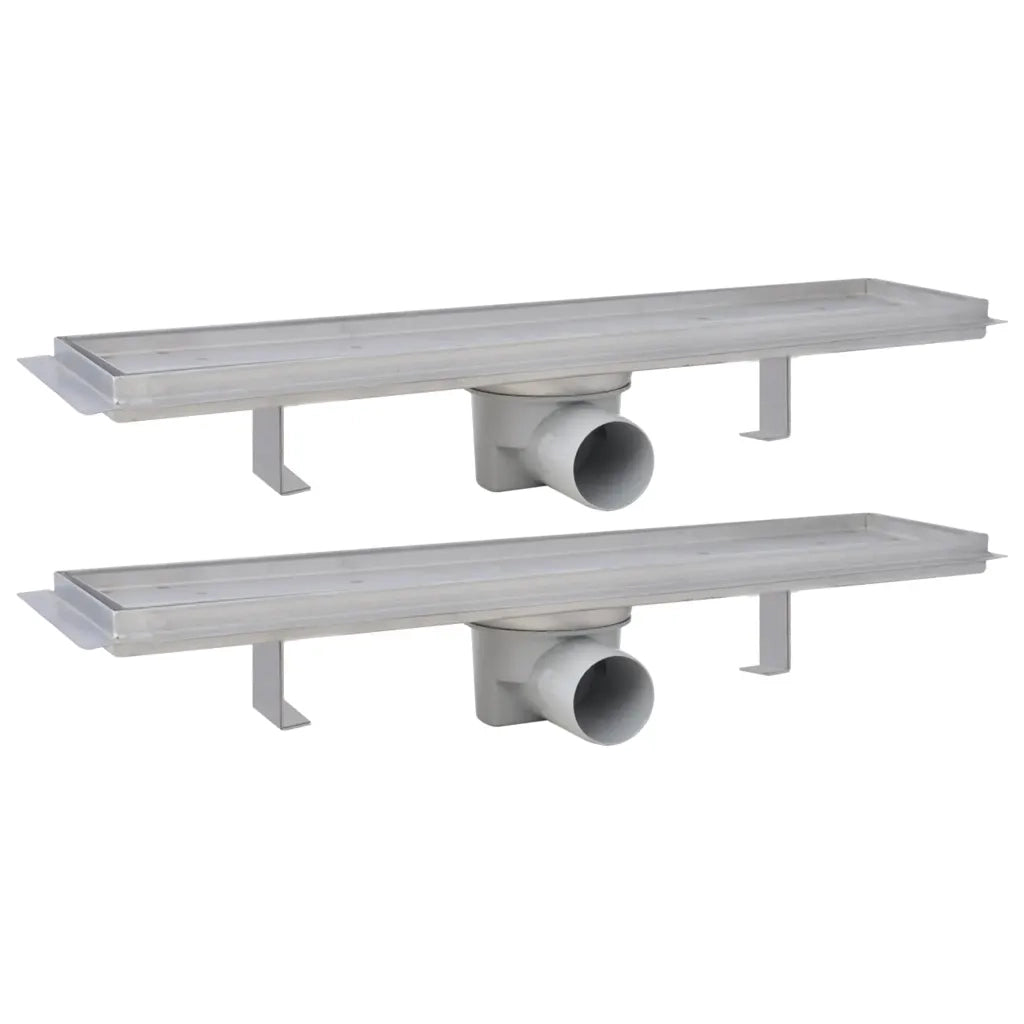 Scarico Doccia Lineare 2 pz 530x140 mm in Acciaio Inossidabile 275947