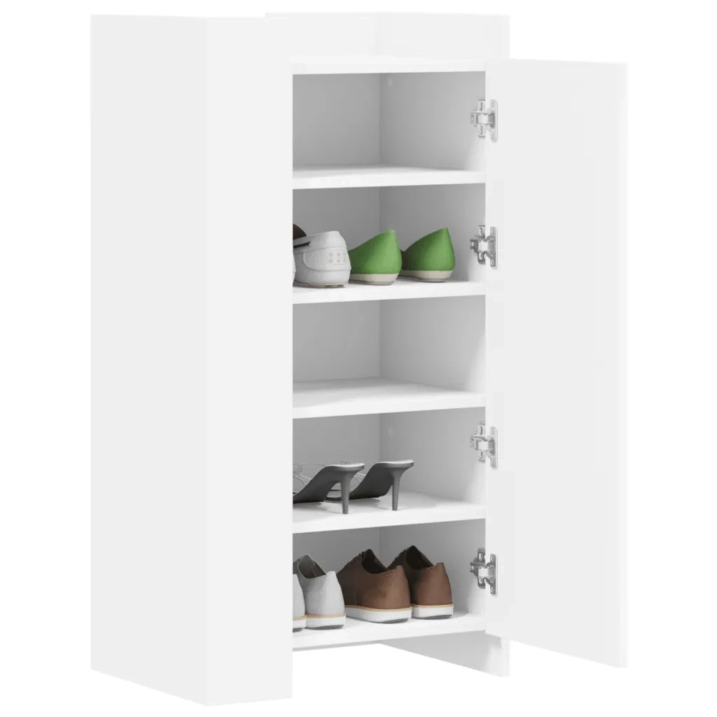 Scarpiera-Scaffale per scarpe Bianca 52x37,5x100 cm in Legno Multistrato 753812
