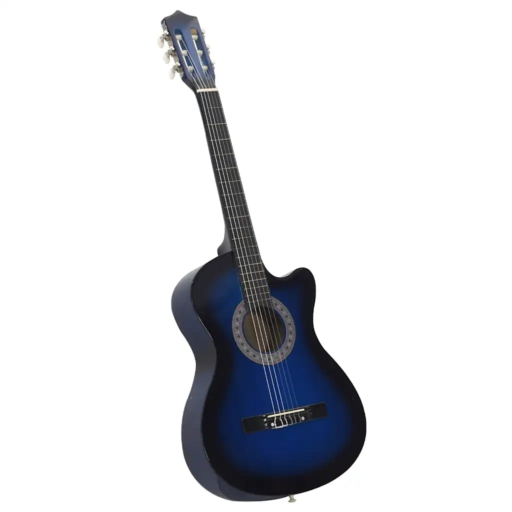 Set Chitarra Classica Western 12 pz con 6 Corde Blu 38" CFW4712898