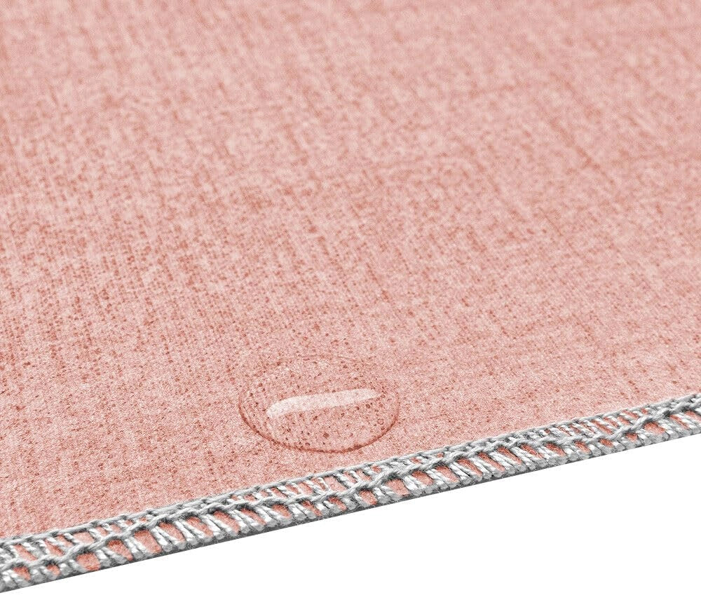 Tovaglia Tavolo Cucina Tonda 155 cm Antimacchia Bordata Plastificata Copritavolo Pastello Rosa