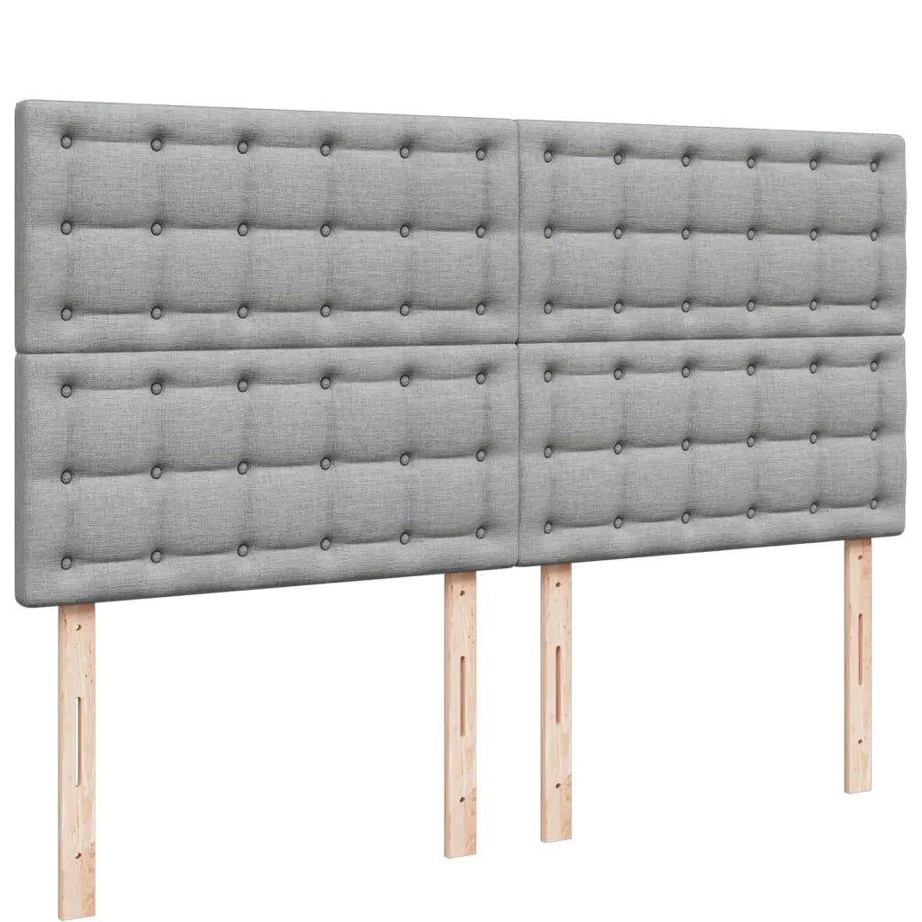 Giroletto a Molle con Materasso Grigio Chiaro180x200 cm Tessuto 3291761