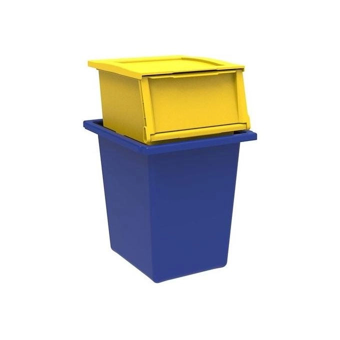 Terry 1003046 Ecobin Set Contenitori Raccolta Differenziata 25 L + 30 L Polipropilene colore Giallo e Blu