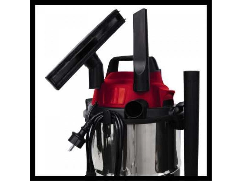 Aspiratutto Einhell TC-VC 1812 S bidone inox 12lt aspira liquidi e solidi
