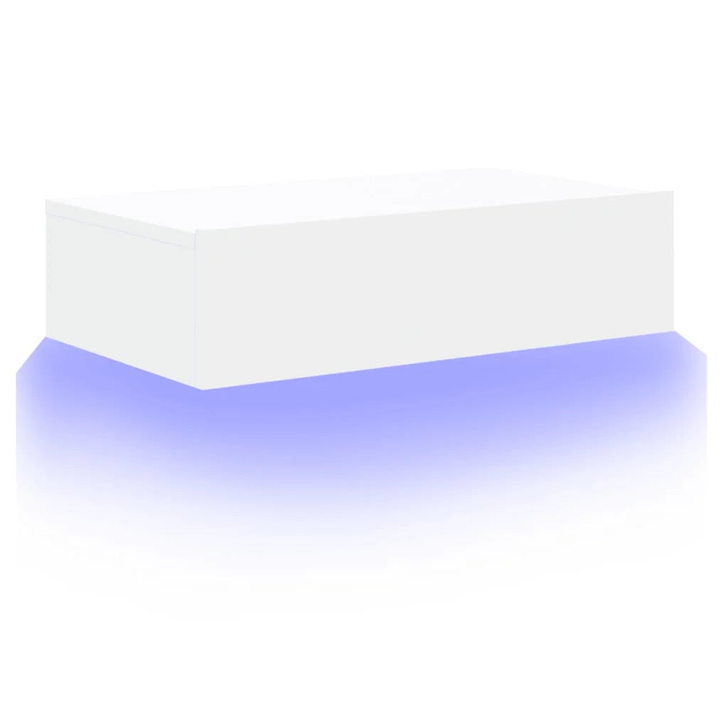 Mobile TV multimediale mensola TV credenza mobile TV per sala da pranzo soggiorno camera da letto con illuminazione a LED 60 x 35 x 15,5 cm bianco 02_0026951