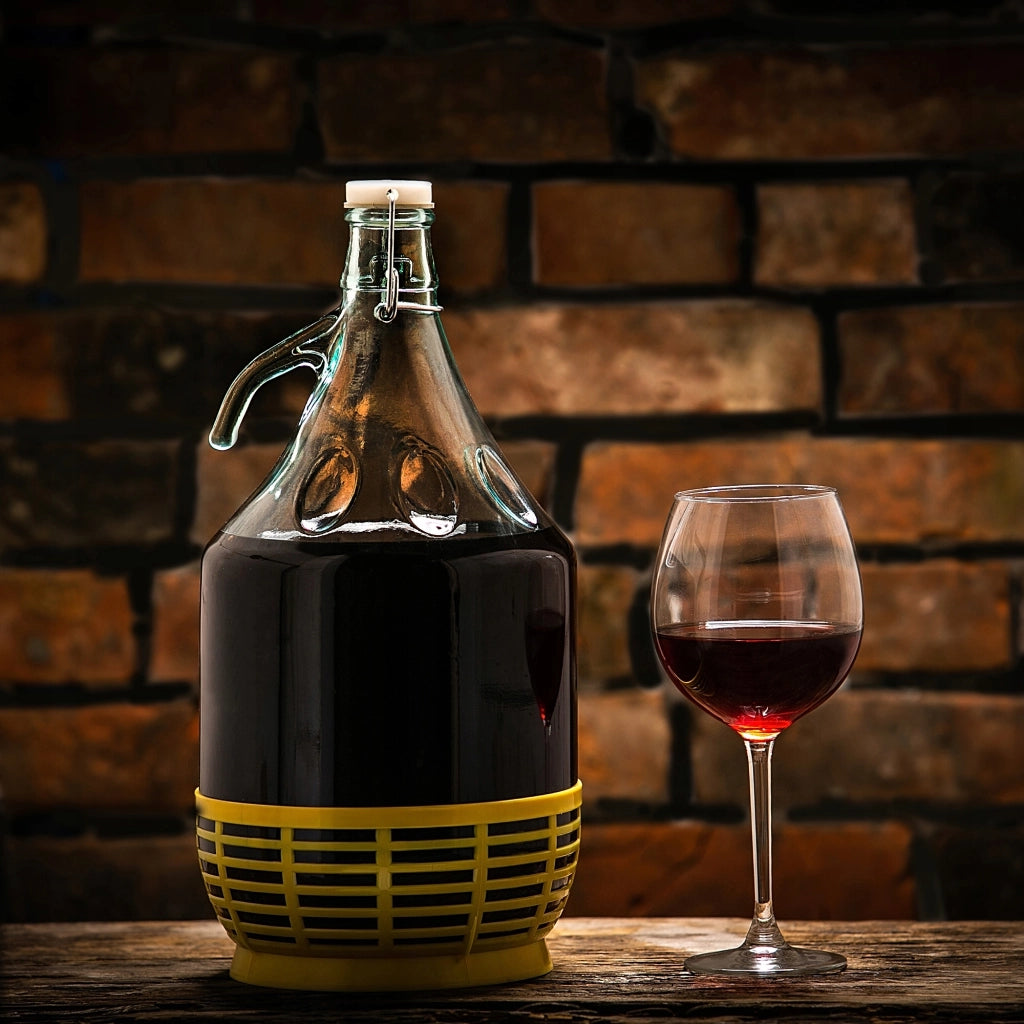 Damigiana KADAX da 5 litri per vino, liquori, sidro, bottiglia + tappo