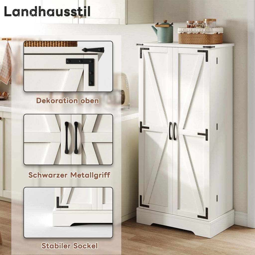 BUFFET CUCINA 60x35x128,5 cm Bianco MDF con LED