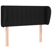 Testiera | Testata ad Orecchio Nera 103x23x78/88 cm in Tessuto