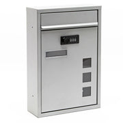 Cassetta postale da parete dal design moderno con serratura a combinazione acciaio zincato argento 16_0000065