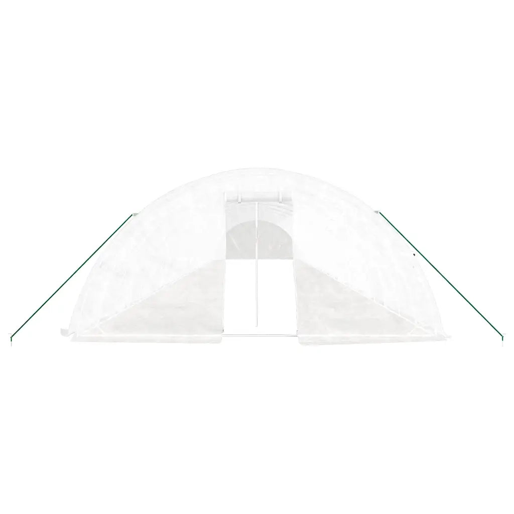 Serra con Telaio in Acciaio Bianco 120 m² 24x5x2,3 m 3188104