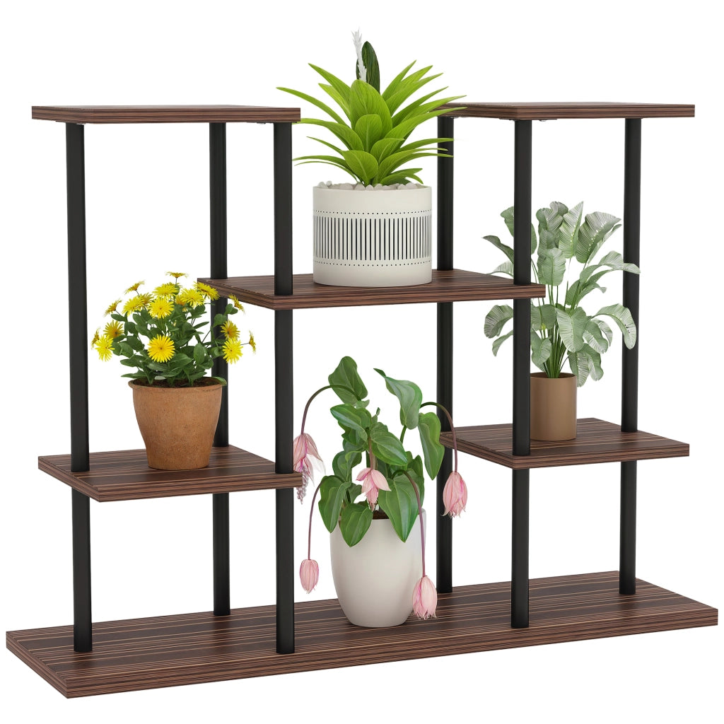Tavolino da piante a 4 livelli ¨C zephmum ¨C legno, acciaio