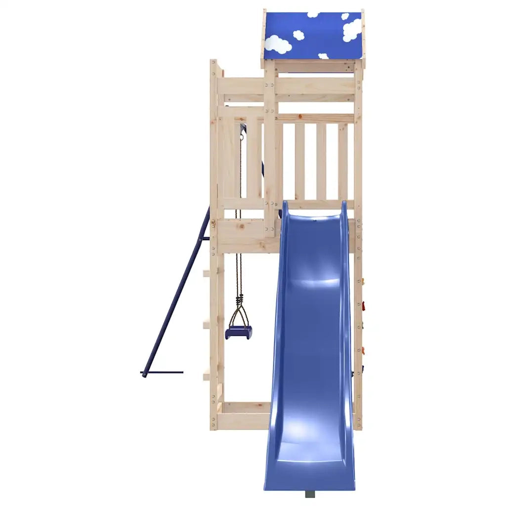 Set da Gioco da Esterno in Legno Massello di Pino