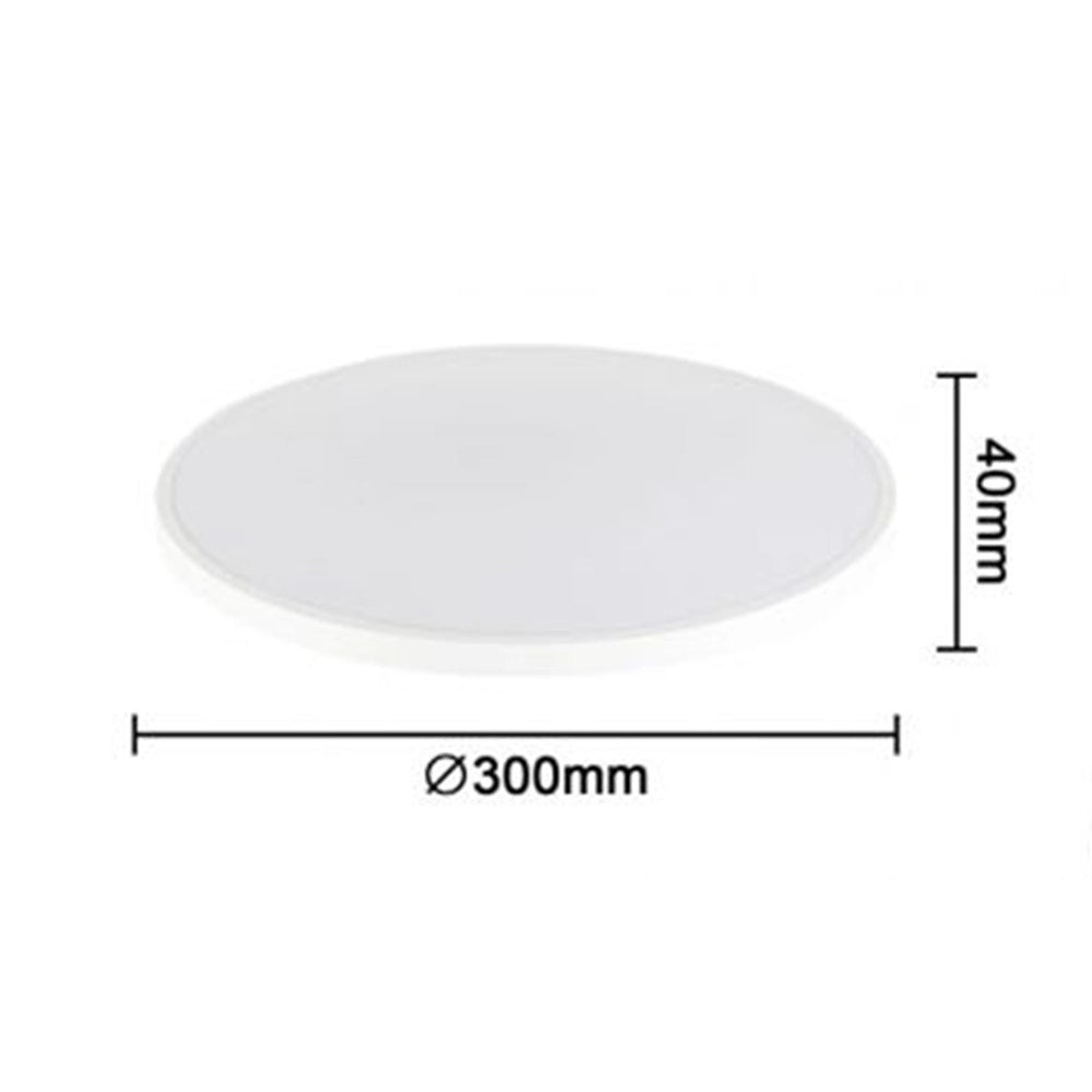 Trade Shop - Applique Da Muro Parete Led Rotondo 18w Ip44 Tre Temperature Di Luce Es-pn300-3c -