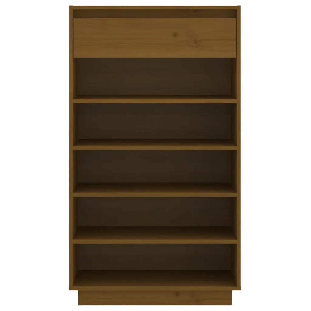 Scarpiera Miele 60x34x105 cm in Legno Massello di Pino