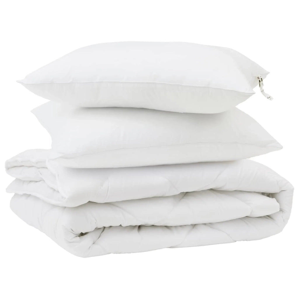 Piumone | Duvet con cuscino 3 pz Bianco Microfibra