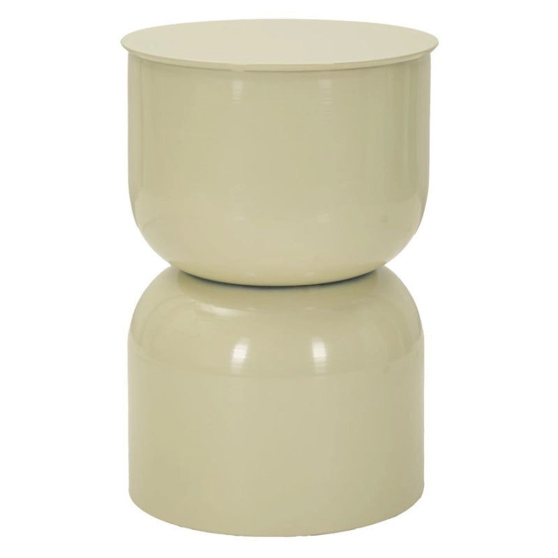 Tavolinetto In Metallo Oyi Crema cm ø 31x46