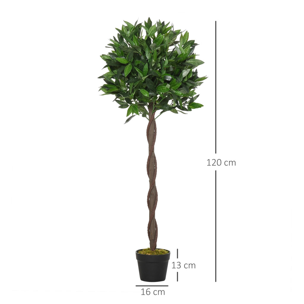 Lauriers artificiali topiari 1,20H ¨C zephmum ¨C 2 pezzi, vaso incluso, nero verde