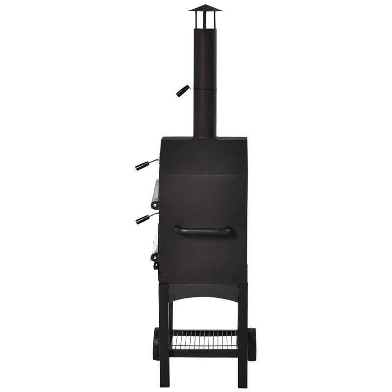 FORNO PER PIZZA BARBECUE A CARBONELLA IN ACCIAIO INOX 50 X 36 X 160 CM