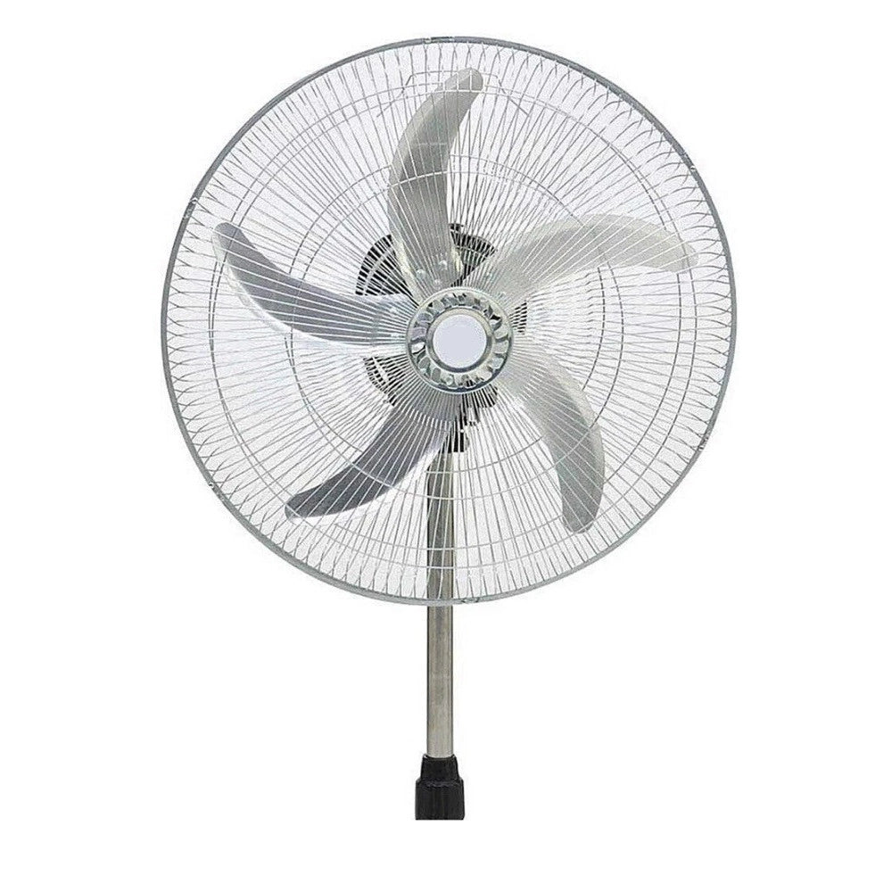 Trade Shop - Ventilatore In Acciaio 65w A Piantana Antiribaltamento Con 5 Pale 3 Velocità 6057001ml -