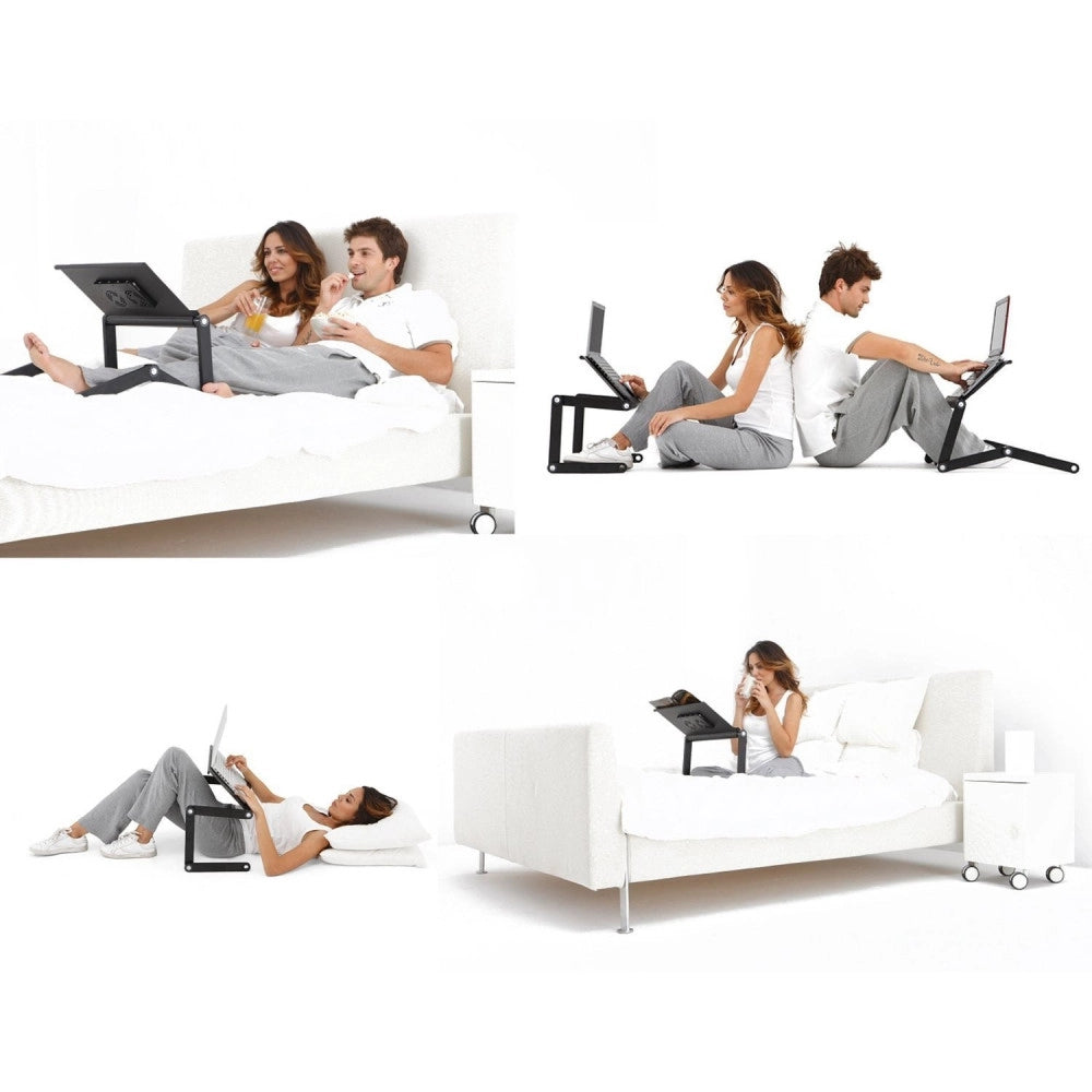 Trade Shop - Tavolo Pieghevole Portatile Per Notebook Pannello Porta Mouse Dissipartore -