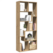 Libreria Divisorio-Scaffale per Libri-Mobile di Stoccaggio Rovere Artigianale 67x25x161,5 cm Truciolato