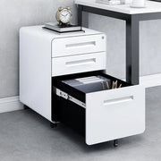 Armoire a dossiers mobile - Xylo - 3 cassetti 5 ruote - Bianco resistente umidita