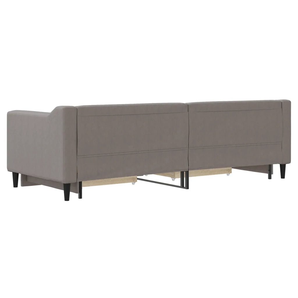 Divano letto | Sof¨¤ letto | Letto singolo Estraibile con Cassetti Tortora 80x200 cm Tessuto