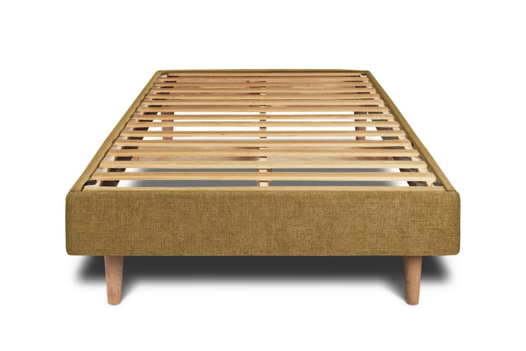 Letto 90x200 cm con testata imbottita - Tessuto Tela opaca