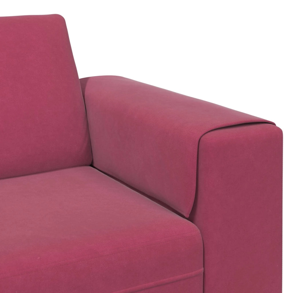 Divano per Soggiorno 3 pcs Rosso Vino 250 x 188 x 76 cm 3335126